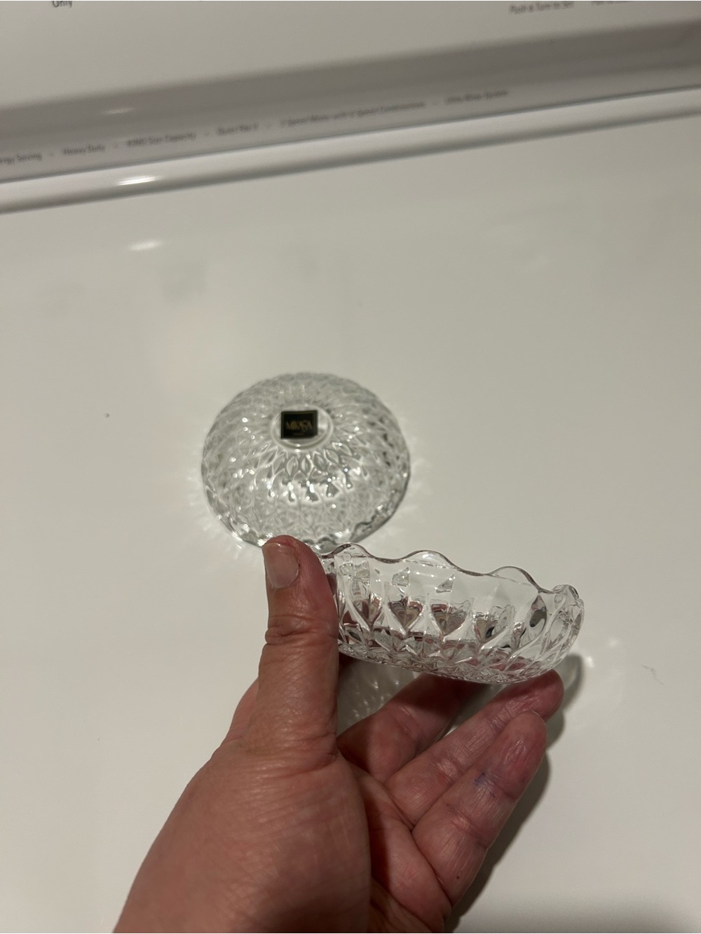 Mikasa Crystal Trinket Dish with Lid - Picture 12 of 14